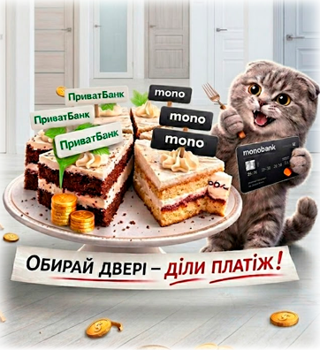 Оплата по частям ПриватБанк и Monobank