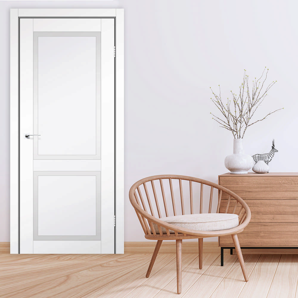 Міжкімнатні двері KANSAS Fashion від MS Doors — двері зі скляною вертикальною вставкою