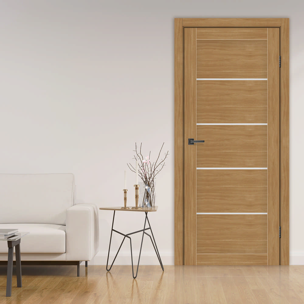 Міжкімнатні двері MONTANA Fashion від MS Doors — двері зі скляною вертикальною вставкою