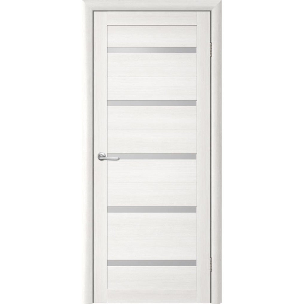 Межкомнатная дверь Luxdoors Flora — Лиственница белая, сатиновое стекло, Eco-Tex покрытие