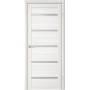 Межкомнатная дверь Luxdoors Flora — Лиственница белая, сатиновое стекло, Eco-Tex покрытие