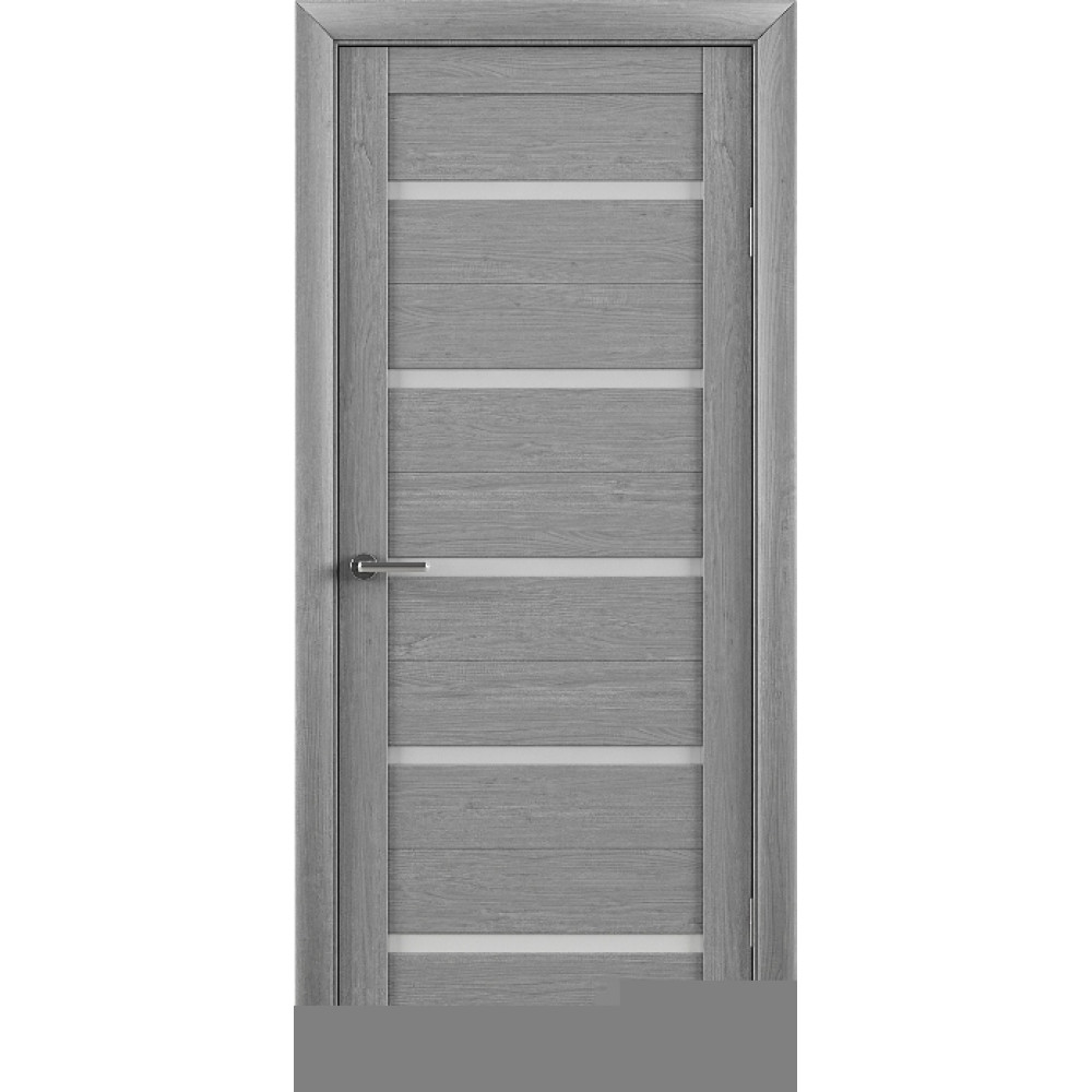 Межкомнатная дверь Luxdoors Flora — Ясень дымчатый, сатиновое стекло, Eco-Tex покрытие