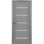 Межкомнатная дверь Luxdoors Flora — Ясень дымчатый, сатиновое стекло, Eco-Tex покрытие