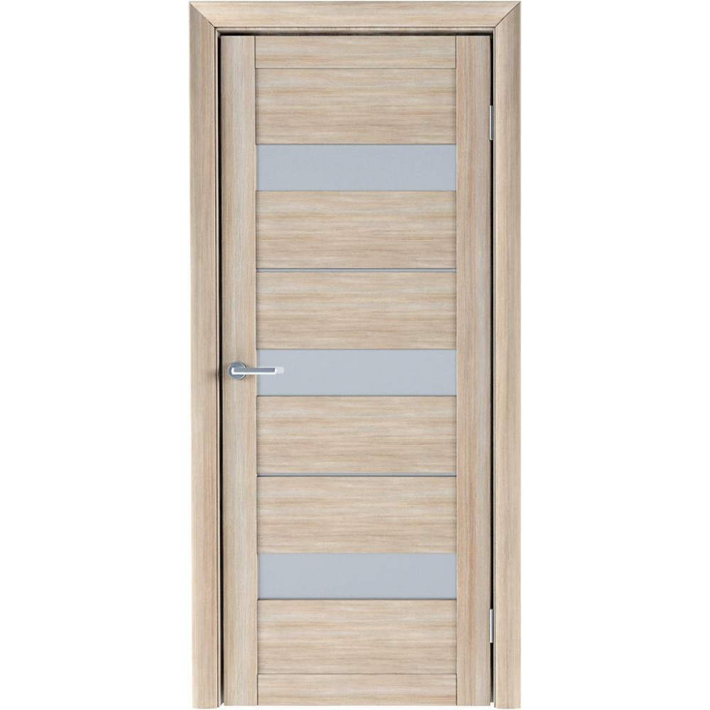 Межкомнатная дверь Luxdoors Praga — Акация, матовое или черное стекло, Eco-Tex покрытие