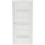 Межкомнатная дверь Luxdoors Praga — Лиственница белая, сатиновое или черное стекло, Eco-Tex покрытие
