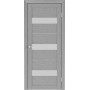 Межкомнатная дверь Luxdoors Praga — Ясень дымчатый, сатиновое или черное стекло, Eco-Tex покрытие