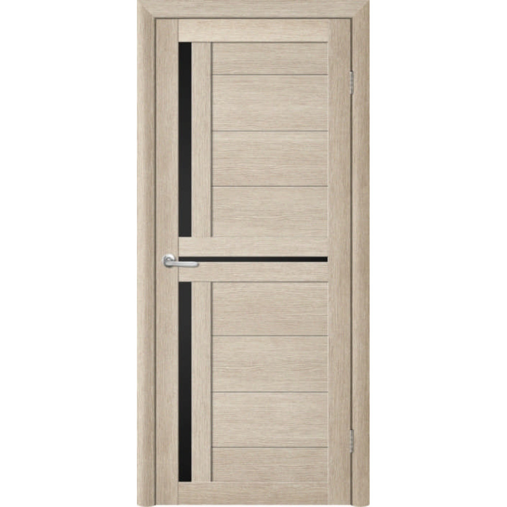 Межкомнатная дверь Luxdoors Tina — Акация, сатиновое или черное стекло, Eco-Tex покрытие