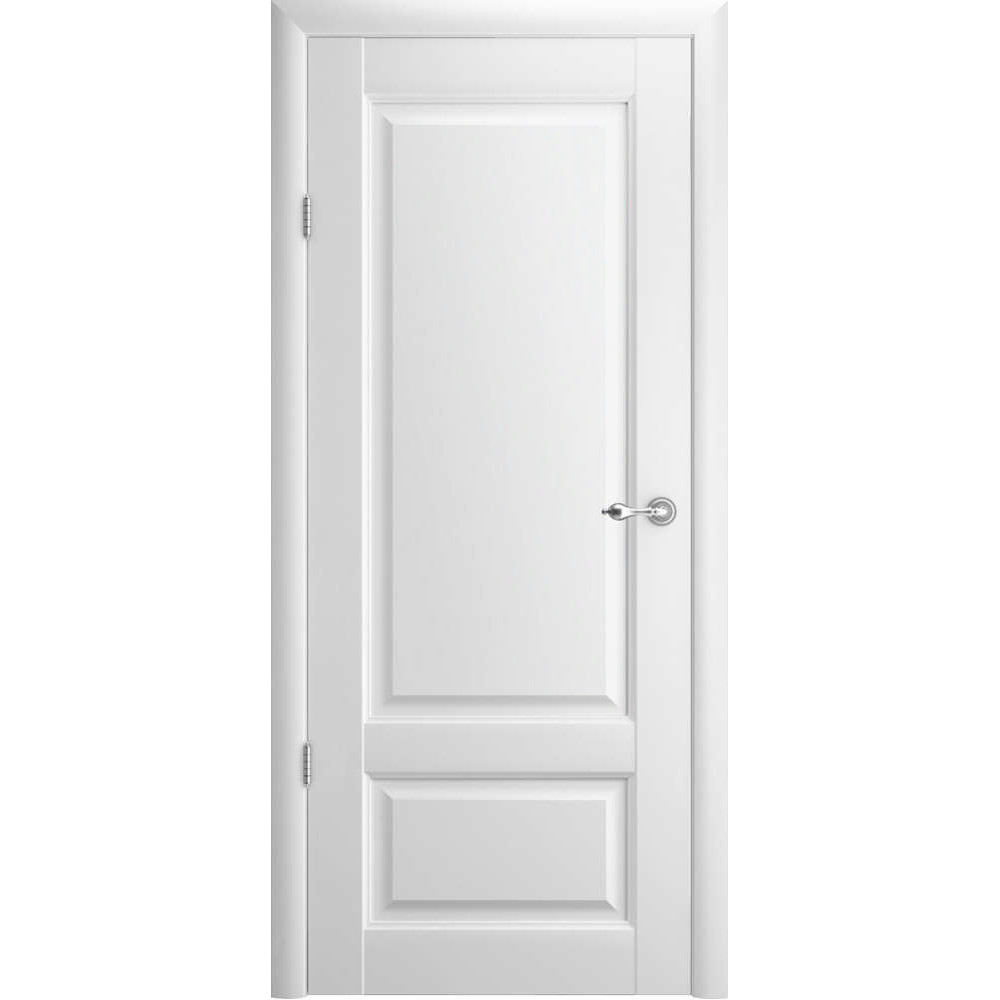Міжкімнатні двері Luxdoors Лувр-1 — VINIL білий, глуха чи зі склом ромб, колекція Галерея