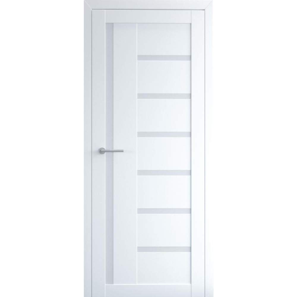 Міжкімнатні двері Luxdoors Мадрид — VINIL білий, матове або чорне скло, колекція Мегаполіс