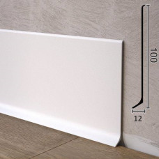Плинтус алюминиевый ALU-N 100 Ral 9003 белый
