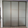 Розсувна скляна перегородка Custom RAL Satin 3 полотна зі склом сатин