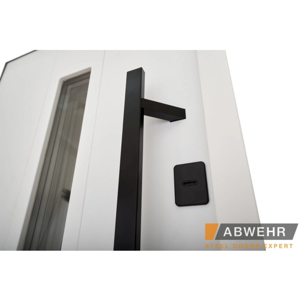 Входные двери Abwehr LP-5 Queen (серия Bionica) антрацит/белая с терморазрывом
