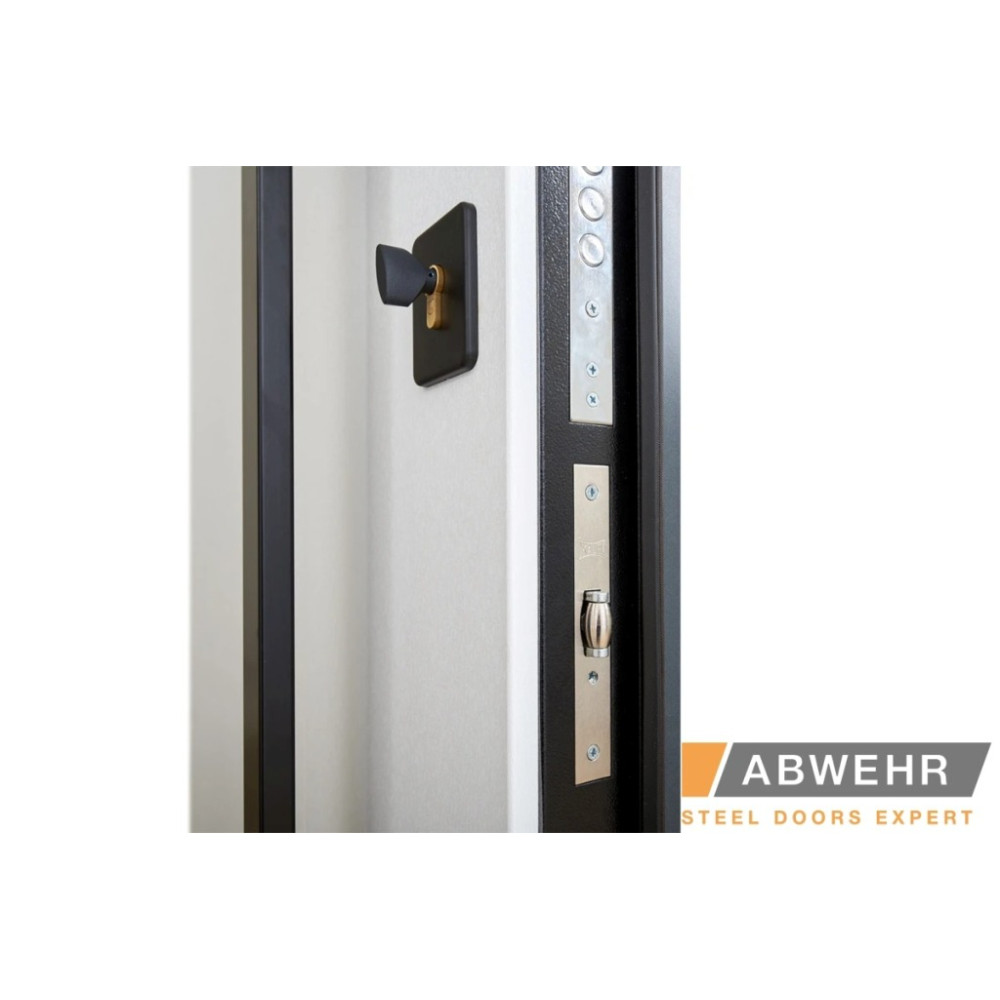 Входные двери Abwehr LP-5 Queen (серия Bionica) антрацит/белая с терморазрывом