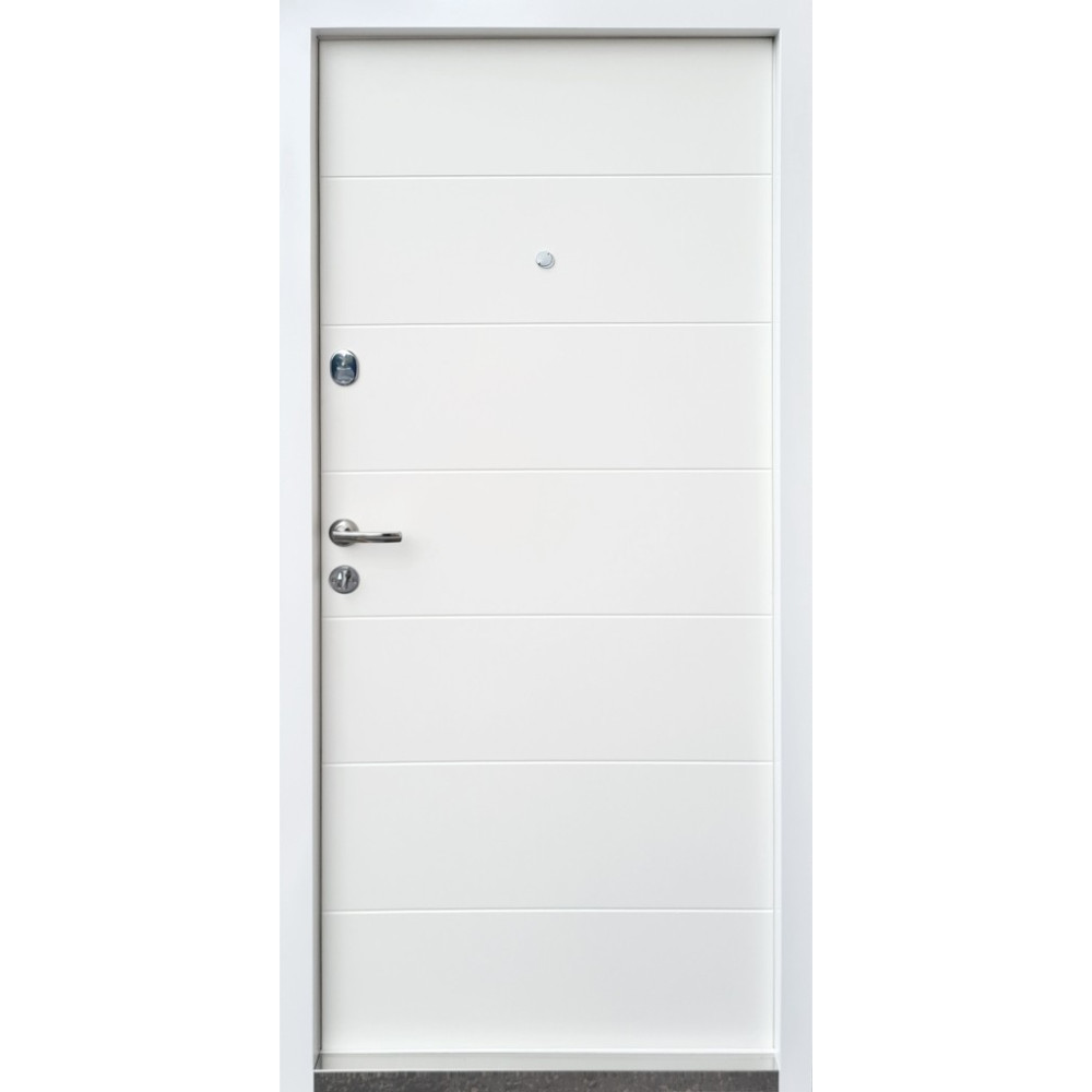 Входные двери Qdoors Горизонталь Премиум (Венге/Белая шагрень)